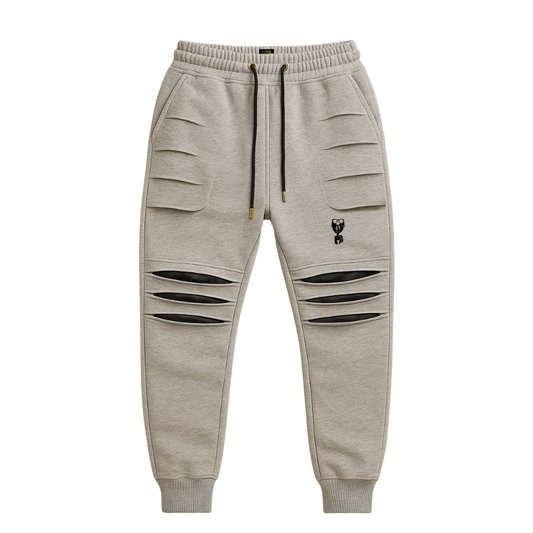 Calça Moletom Jogger destroyed grey